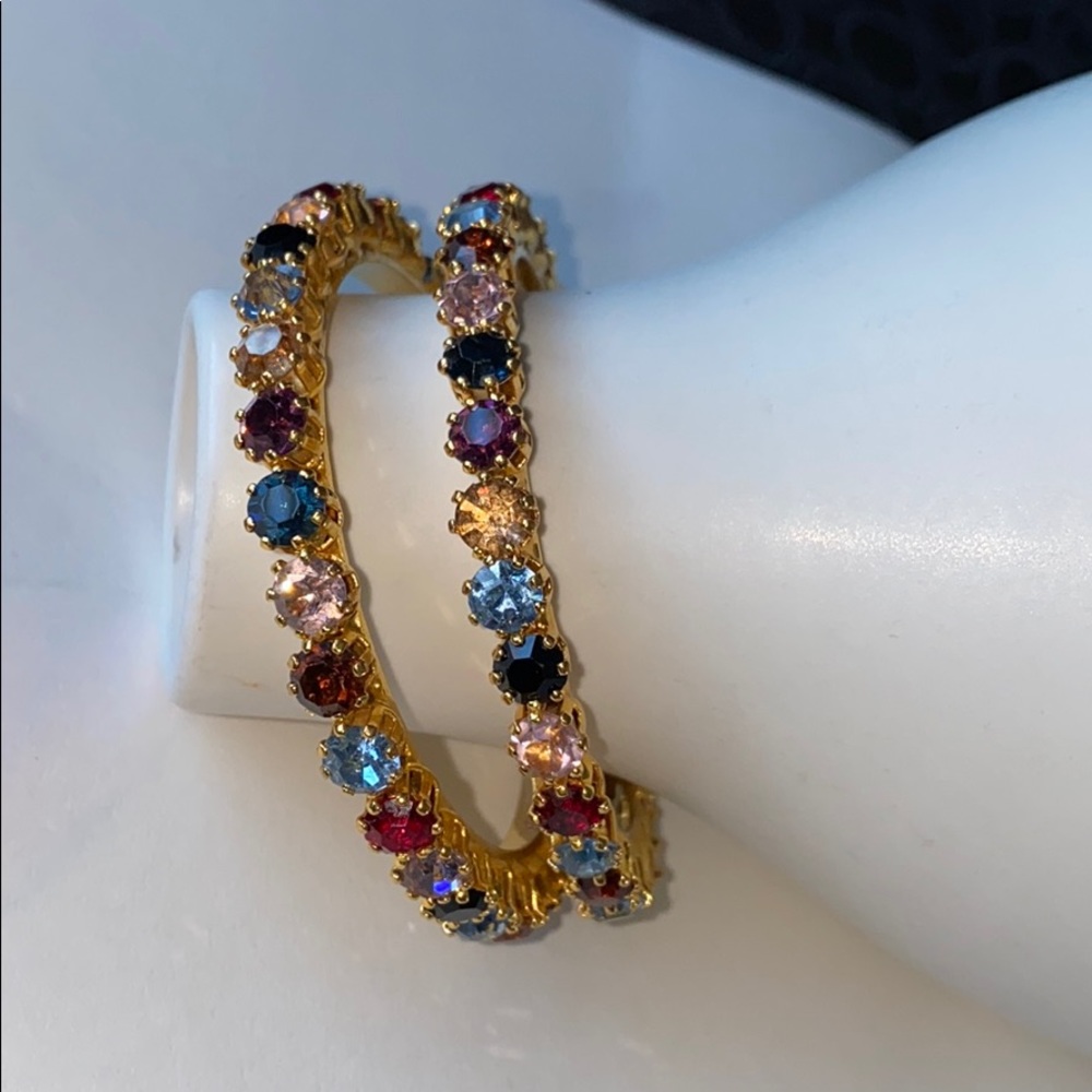 Gorgeous Multicolored Stone Bangles Set - image 6
